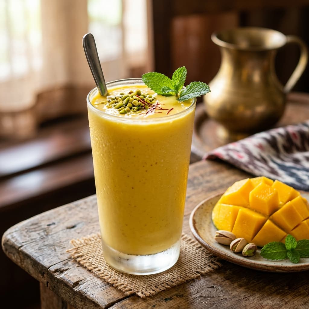 Authentic Indian Mango Lassi Recipe (Restaurant Style)