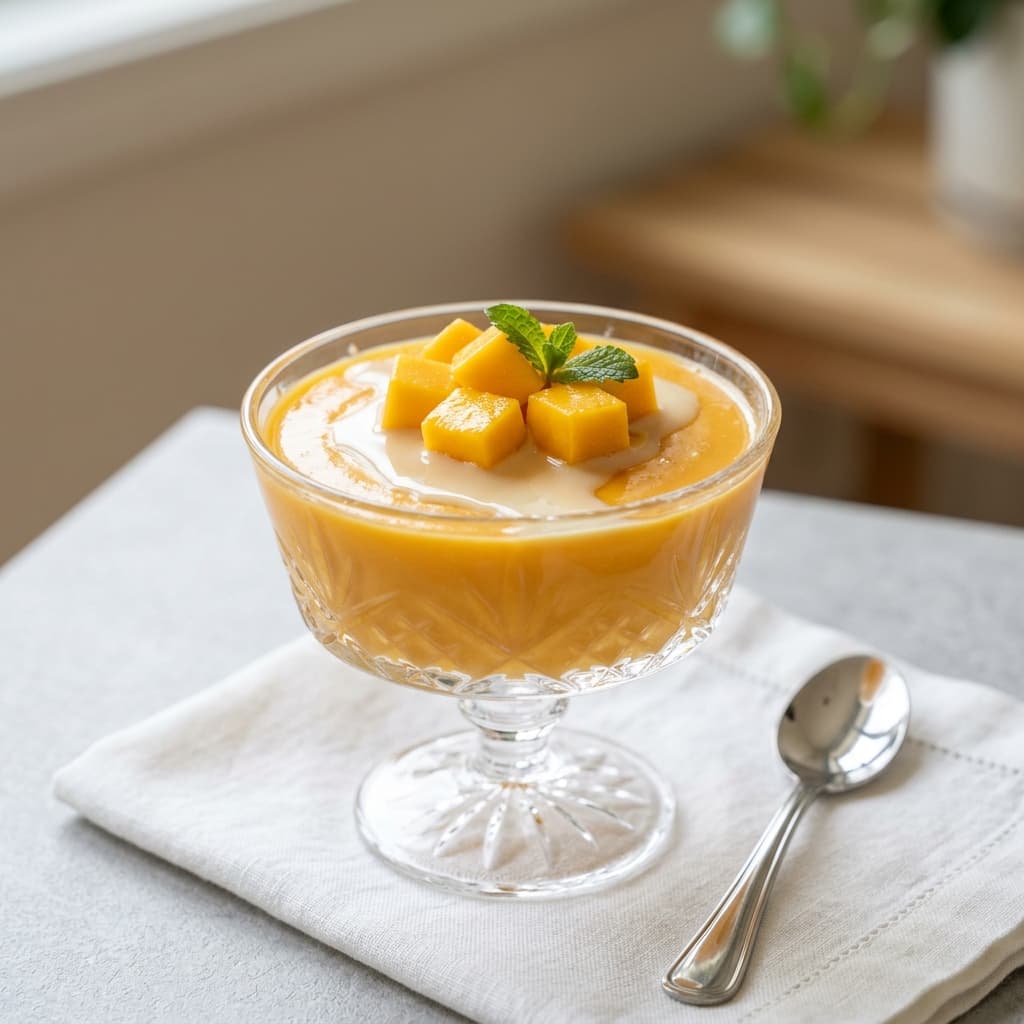 Silky Asian-Style Mango Pudding Recipe